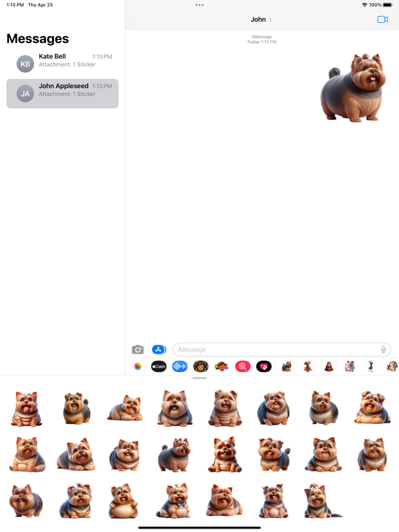 Screenshot #4 pour Fat Yorkshire Terrier Stickers