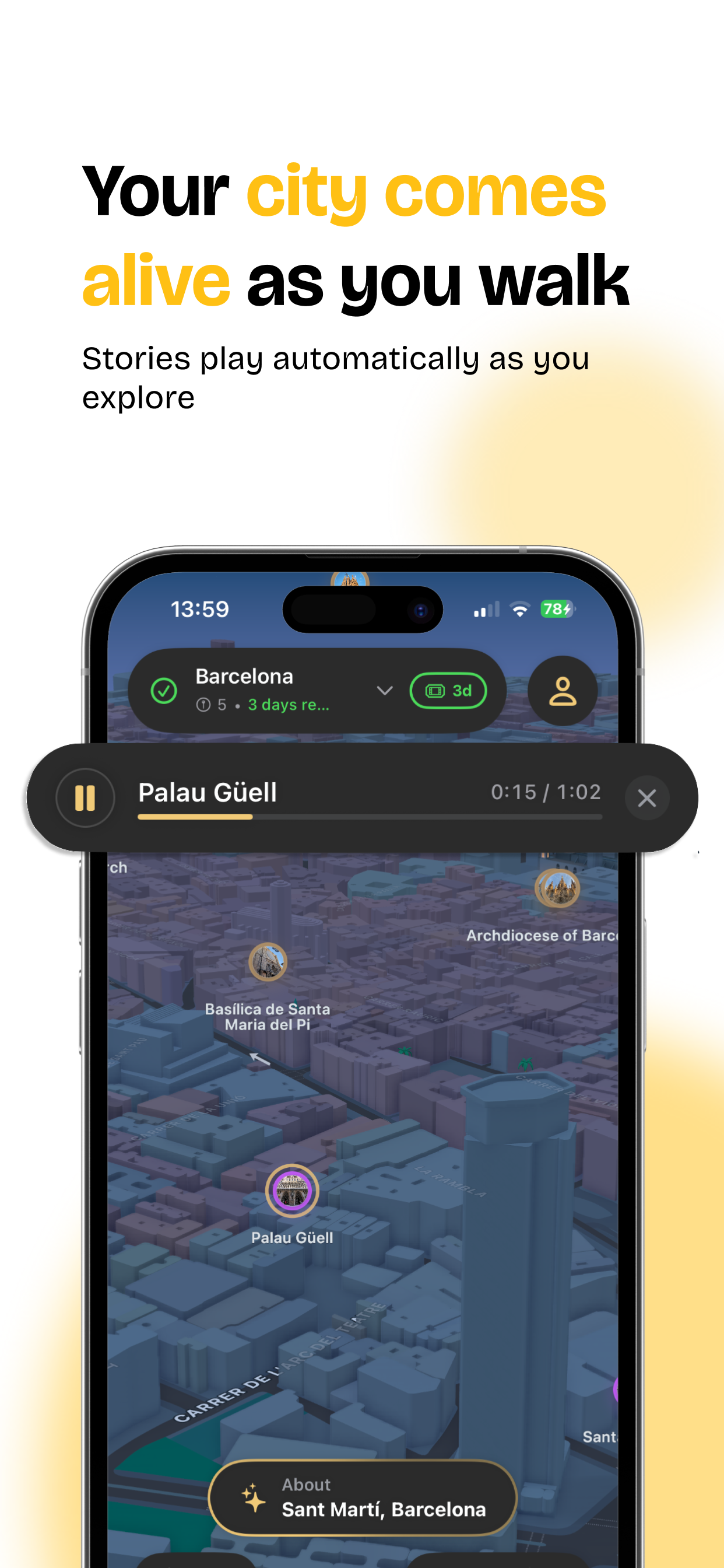 Waytale: AI Audio City Guide screenshot 3