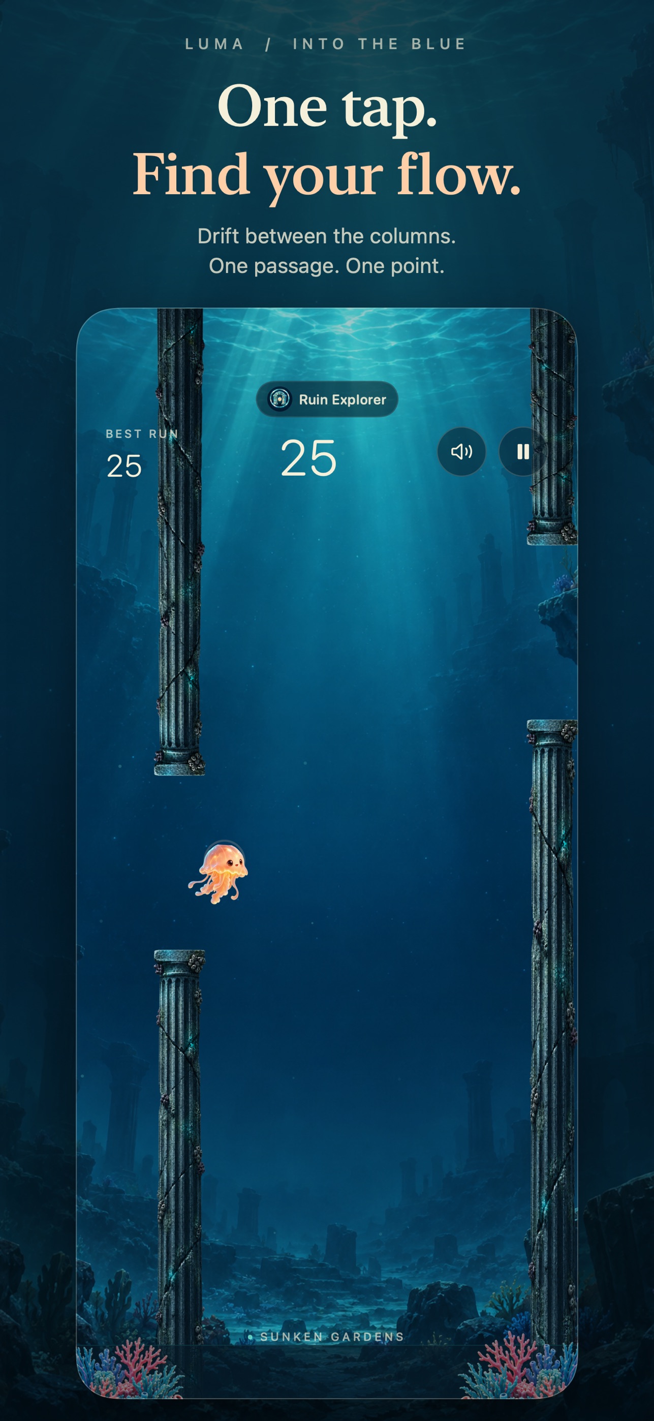 Screenshot 1 of LUMA — Into the Blue