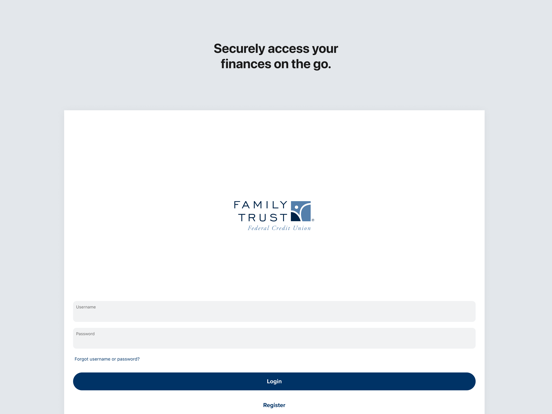 Family Trust Digital Banking iPad screenshot 1 - Finance app