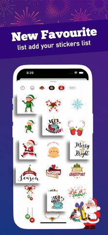 Merry Christmas Sticker 2025 app screenshot