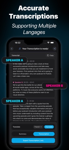 Transcript & AI Video Editing iPhone screenshot