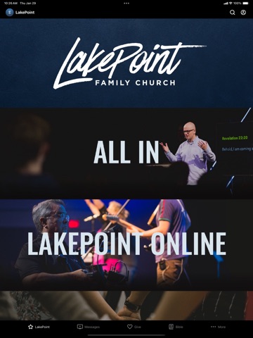 LakePoint iPad screenshot