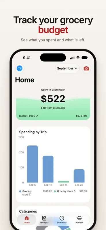 Groceries Tracker: Budget App screenshot 1 of 5