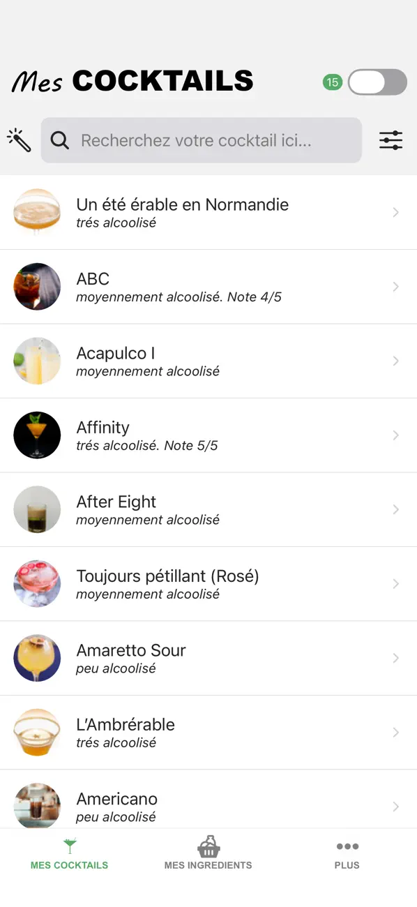Screenshot #2 pour My cocktails