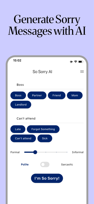 So Sorry! AI Screenshot 1 of 4
