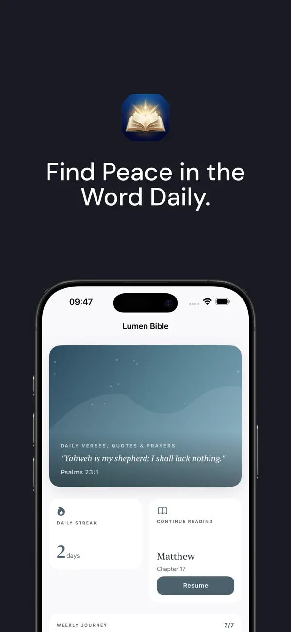 Lumen Bible: オフライン聖書と御言葉学習 - iPhoneアプリ App Store screenshot 1