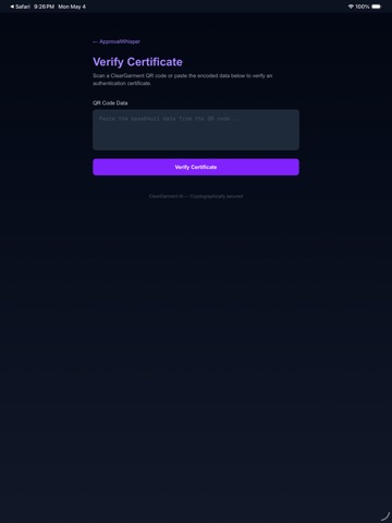ApprovalWhisper iPad screenshot