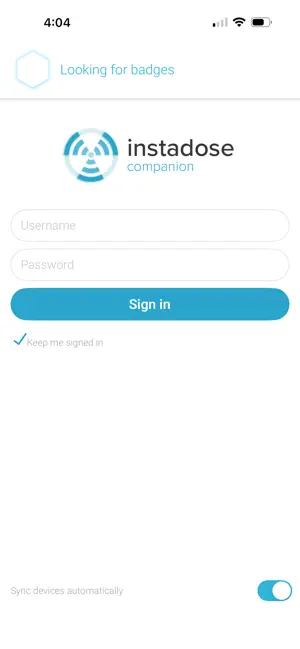 Instadose Companion Mobile App screenshot 1