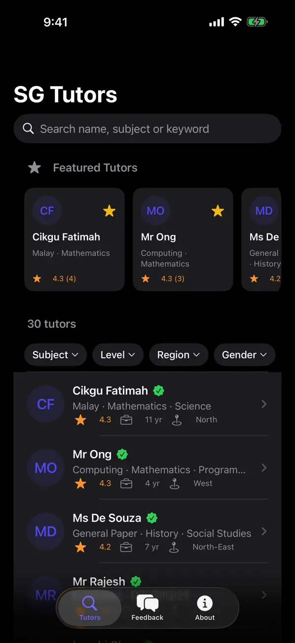 Tertiary SGTutors screenshot 4