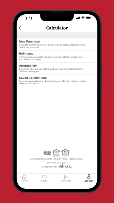 Bank Five Nine Mortgage Screenshot