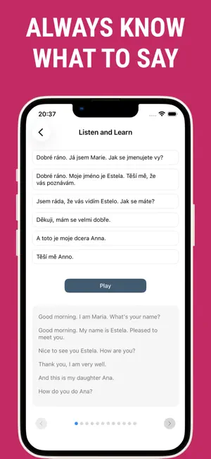 Learn Czech - conversation screenshot 3