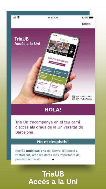 TriaUB | Accés a la Uni