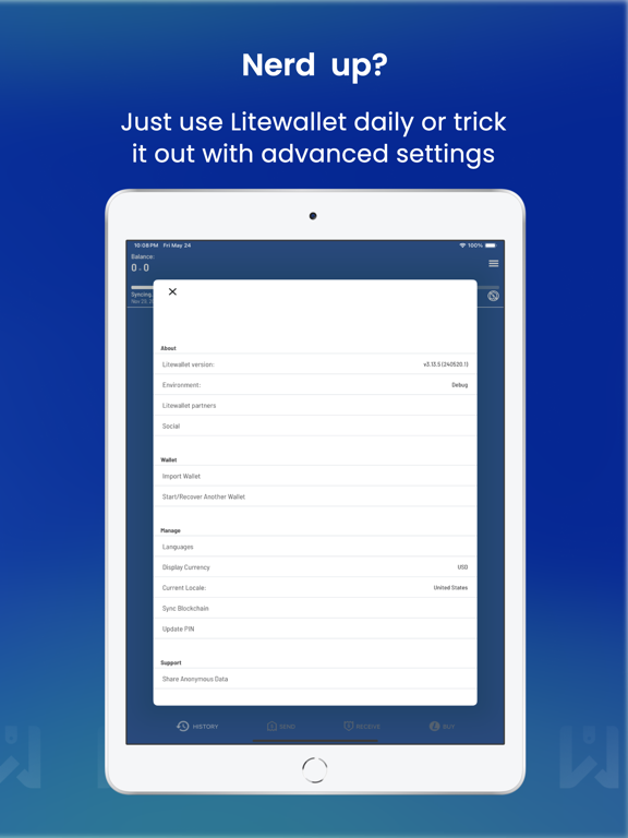 Litewallet: Buy Litecoin iPad screenshot 4 - Finance app