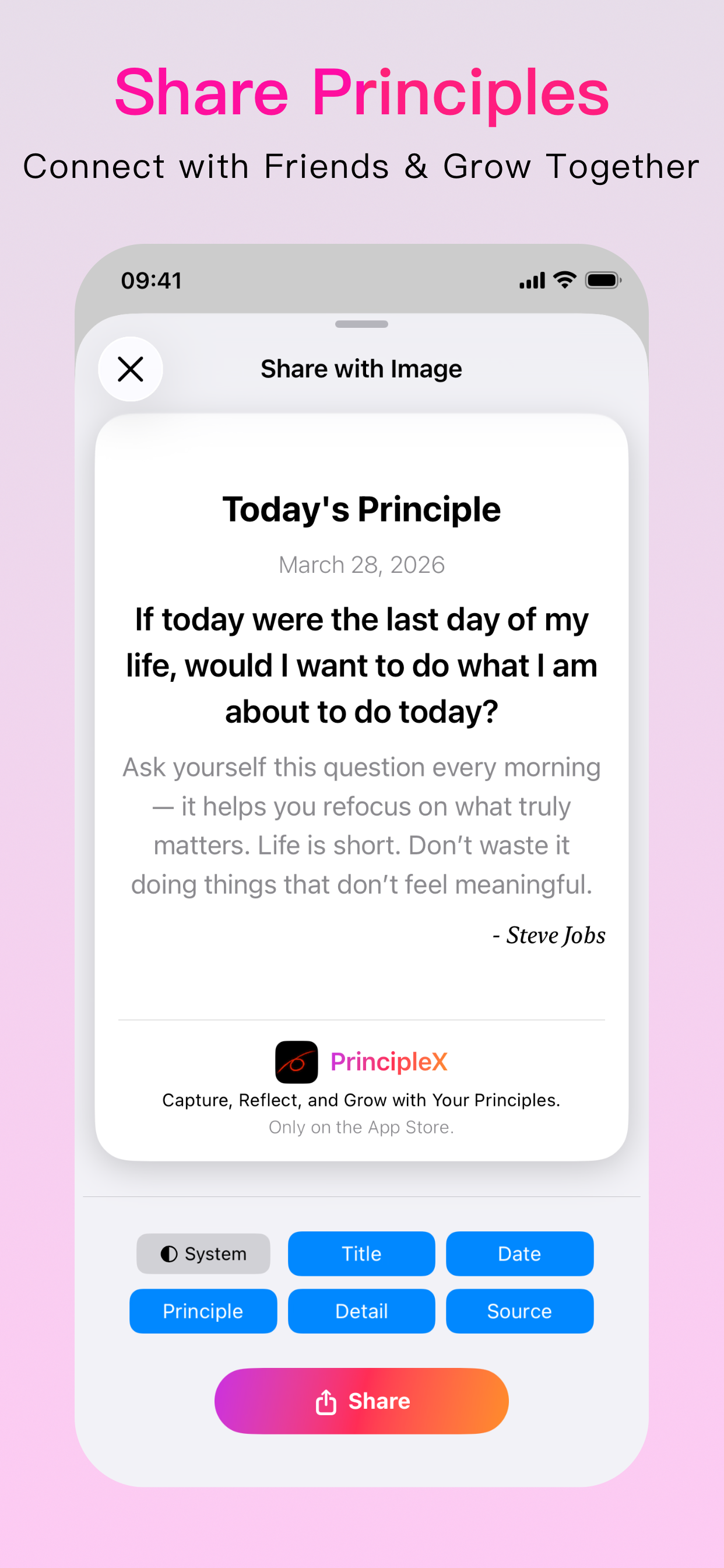 PrincipleX - Principle Tool