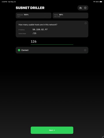 Subnet Driller - CCNA Practice iPad screenshot
