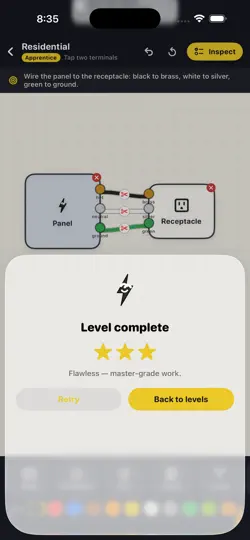 Screenshot von Wire It Right auf dem iPhone 2