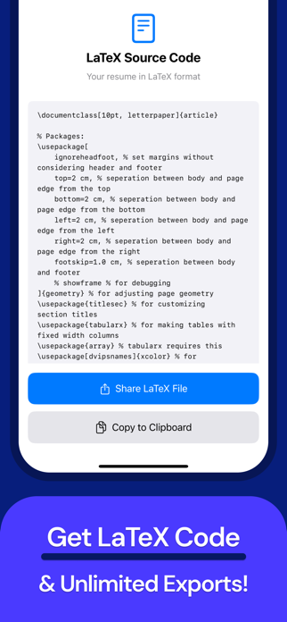 CV Maker - PDF + LaTeX Screenshot 5 of 6