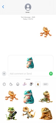 懒惰蜥蜴贴纸 screenshot