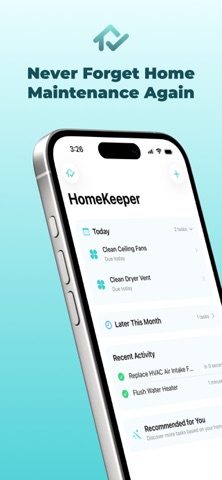 Home Keeper: Home Maintenance iPhone screenshot