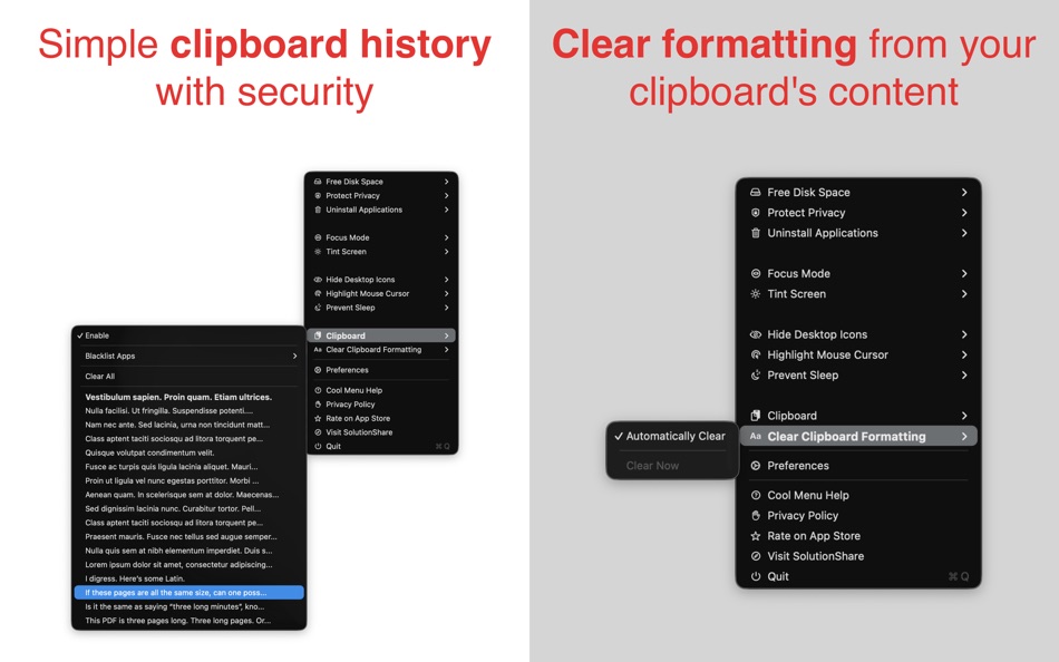 #9. Cool Menu (macOS) Με: SolutionShare Technologies Private Limited