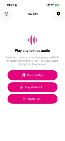 Play Text (TTS) iPhone screenshot