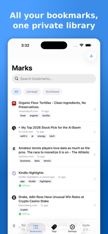 Marks: Bookmarks & Read Later Screenshot 1 of 8