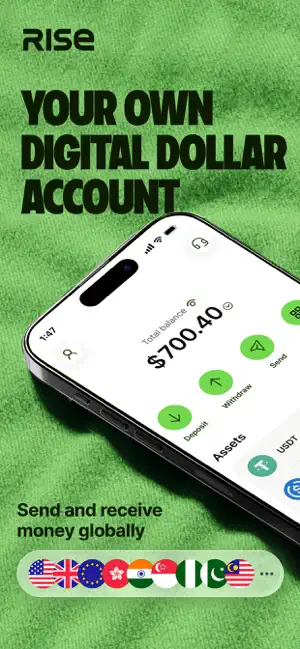 Rise: Digital Dollar Wallet screenshot 1