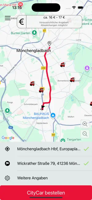 CityMini-Car Mönchengladbach screenshot 2