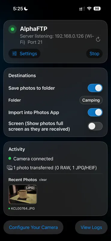 AlphaFTP screenshot 1 of 3