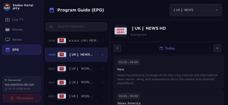 Stalker Portal IPTV iPhone screenshot