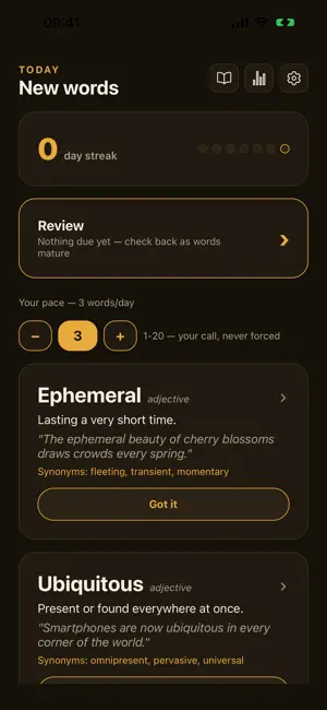 VocabStreak: Learn Words Daily screenshot 1