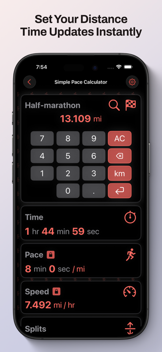 Simple Pace Calculator Screenshot 2 of 8