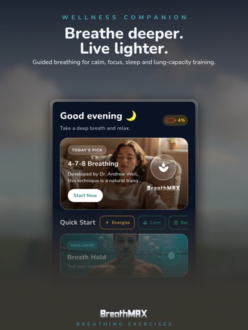 Breathing Exercises: BreathMAX iPad screenshot