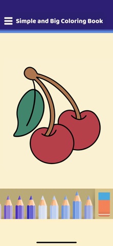 Simple and Big Coloring Book iPhone screenshot