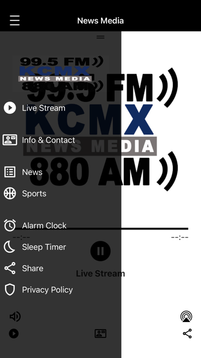 KCMX-AM Radio Screenshot