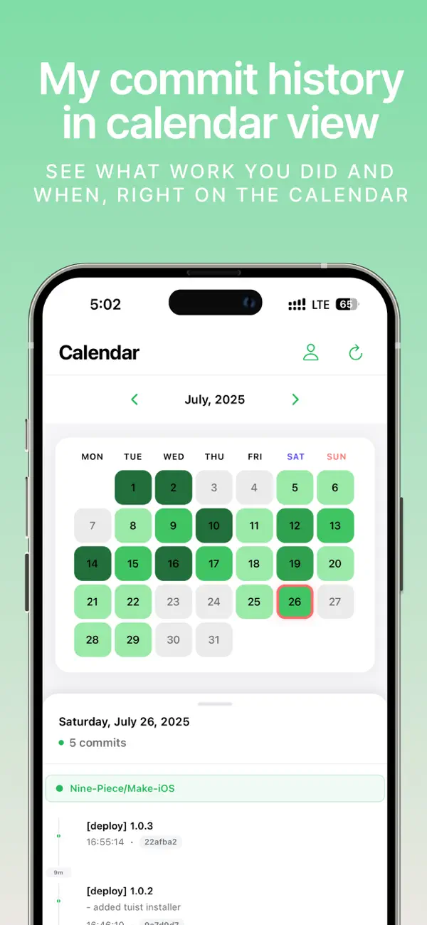 #2. GitCalendar (iOS) De: CHANWOO KOO