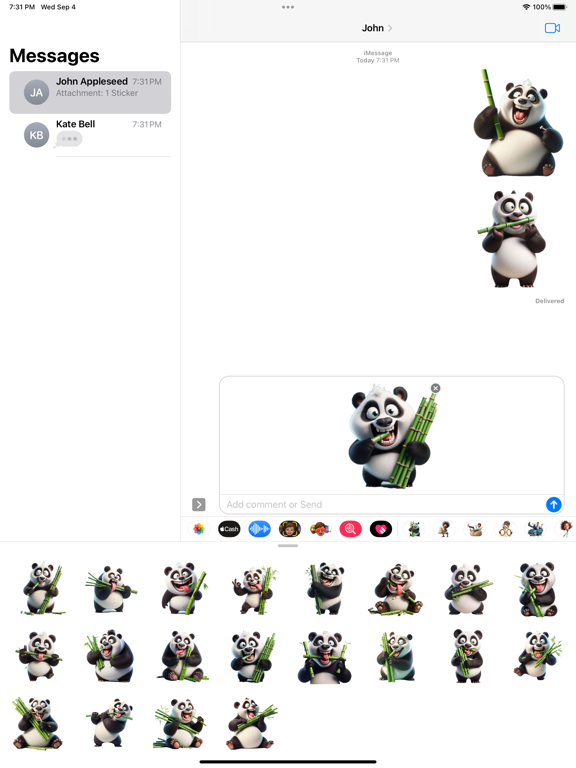 Screenshot #6 pour Bamboo Panda Stickers