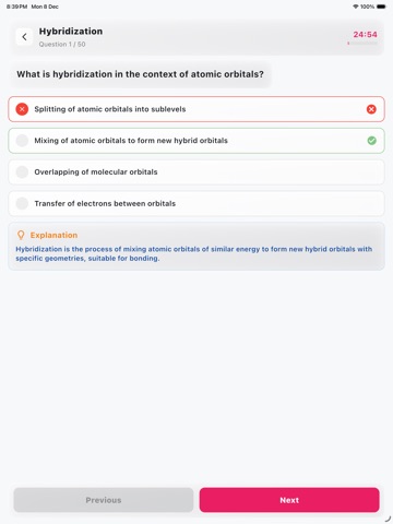 Organic Chemistry Practice Pro iPad screenshot