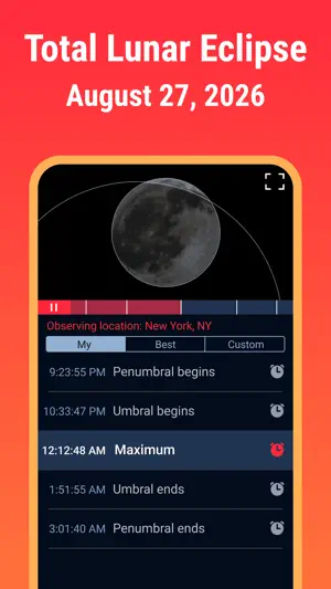 Lunar Eclipse Guide: Aug 27–28 screenshot 2