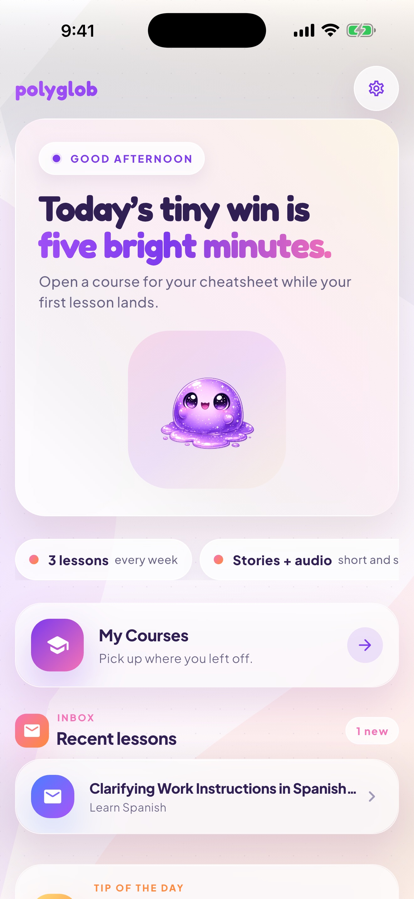 Polyglob: Language Lessons screenshot 1