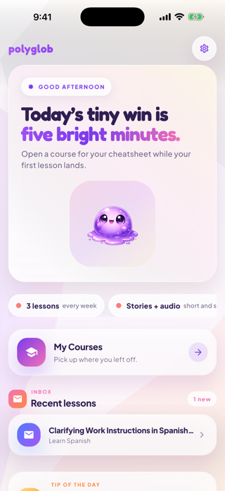 Polyglob: Language Lessons Screenshot 1 of 8