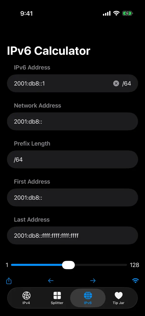 Screenshot #3 pour Subnet Calculator +