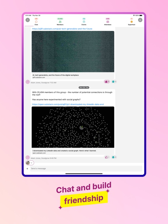 Supermomos: Socialize & Learn iPad screenshot 4 - Social Networking app