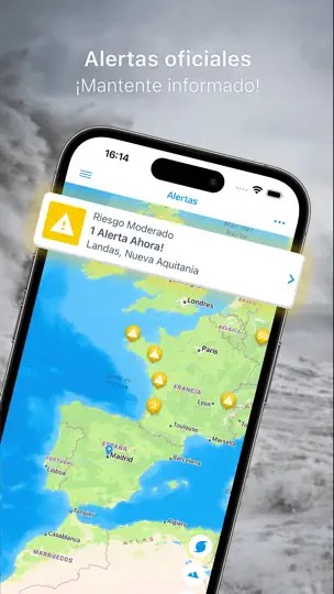 Captura de pantalla de El Tiempo 14 Días Meteored Pro en iPhone 10