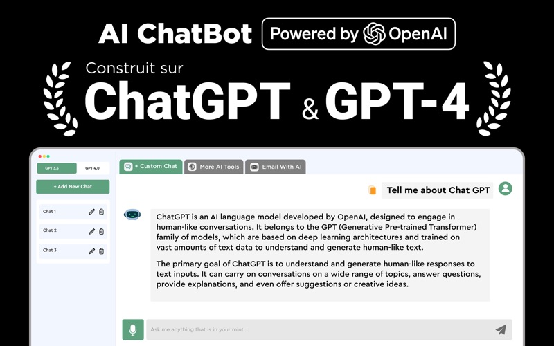 Screenshot #1 pour Open AI - Chatbot AI français