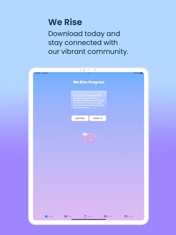We_Rise iPad screenshot 1 - Social Networking app
