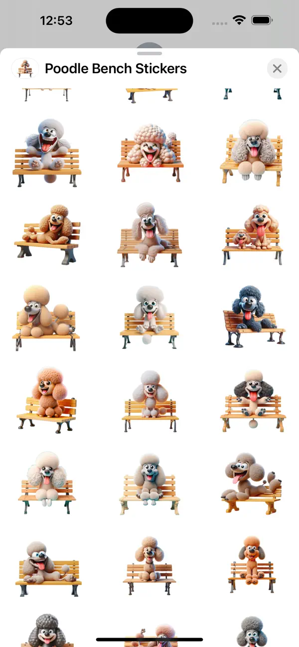 Screenshot #2 pour Poodle Bench Stickers