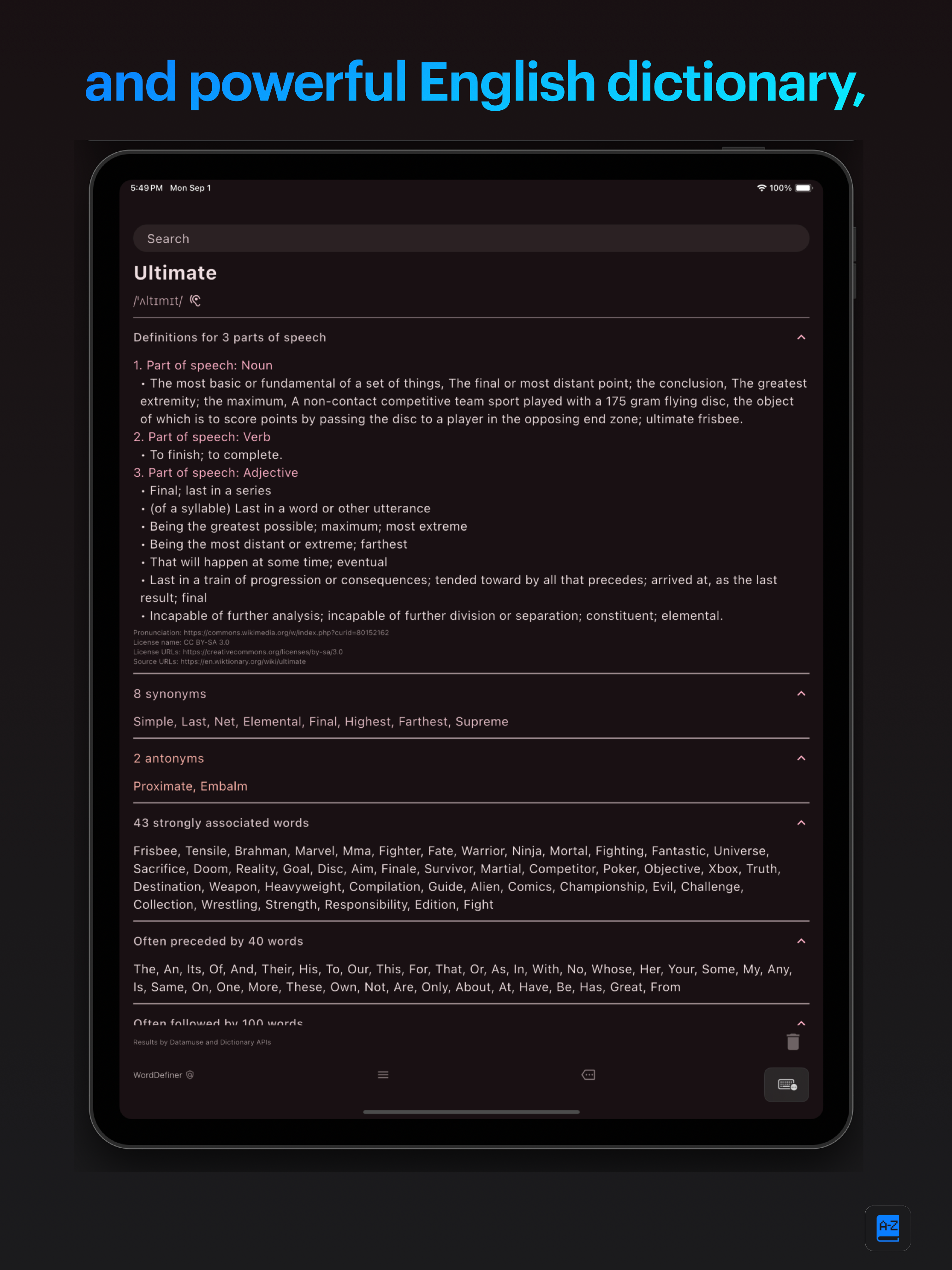 WordDefiner English Dictionary