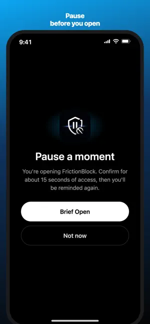FrictionBlock: App Blocker screenshot 1